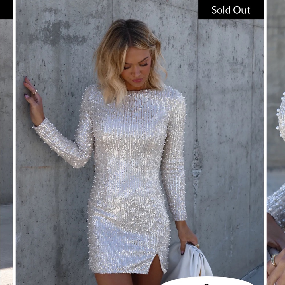 Pearl and sequin mini dress NWT